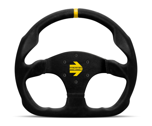 Momo MOD30 Steering Wheel 320 mm -  Black Suede/Black Spokes/1 Stripe