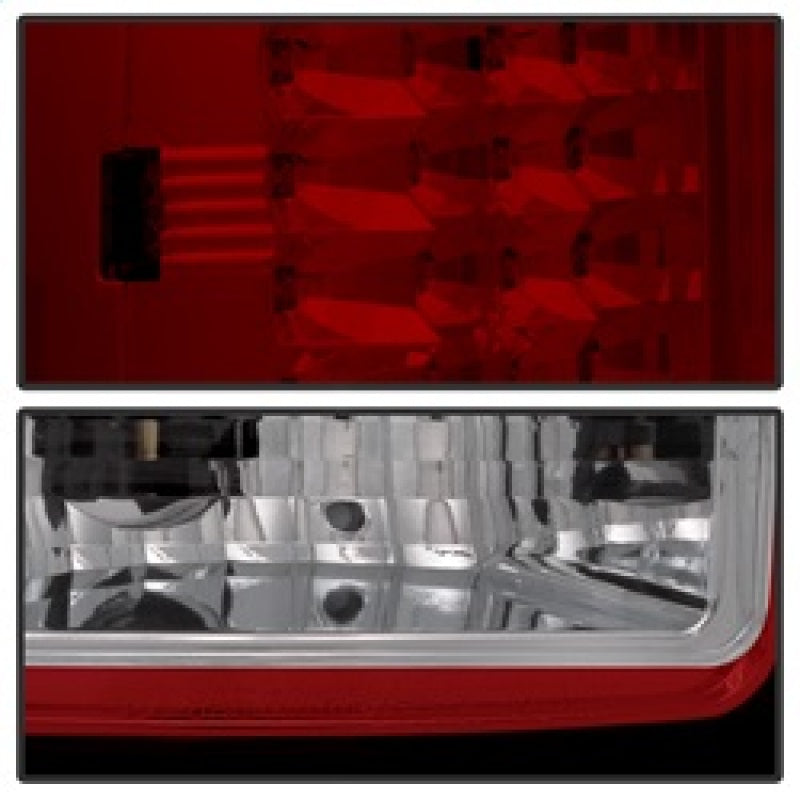 Load image into Gallery viewer, Spyder GMC Sierra 07-13 (Not 3500 Dually 4 Rear Wheels)LED Tail Lights Red Clear ALT-YD-GS07-LED-RC
