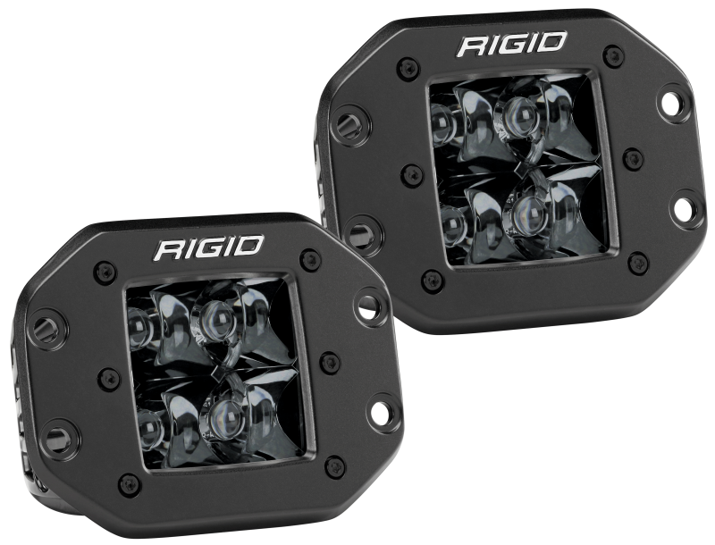 Load image into Gallery viewer, Rigid Industries D2 - Midnight Edition Flush Mount Spot Lights
