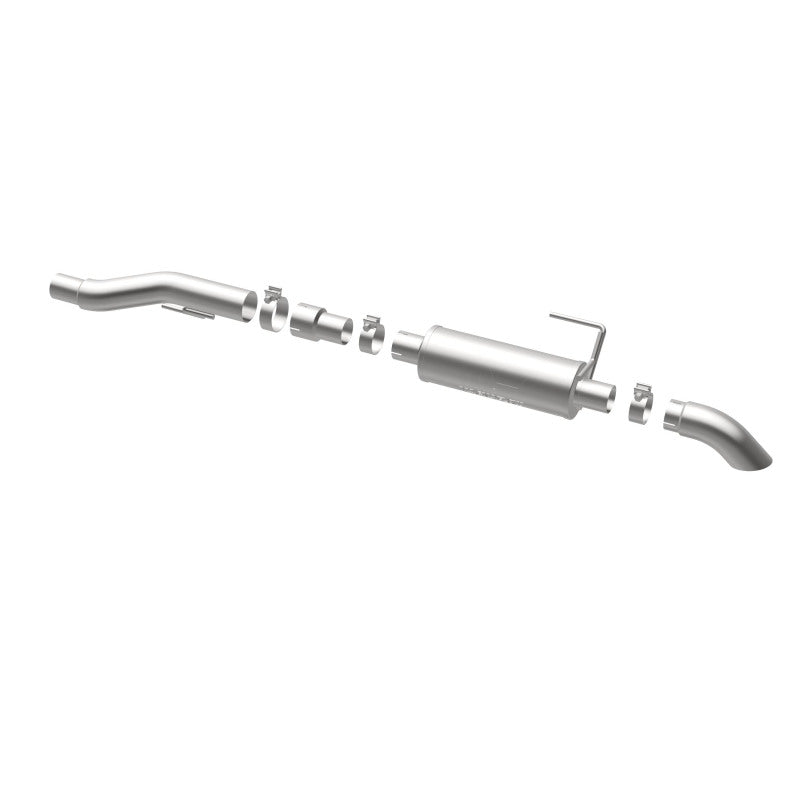 Load image into Gallery viewer, MagnaFlow Cat-Back, SS, 2.5/3in, Turn Down In Front Rear Tire 2015 Ford F150 5.0L V8 Ext Cab
