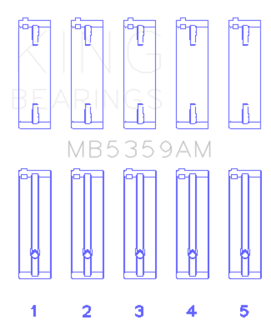 King Engine Bearings Mazda FE 2.0L Main Bearing Set