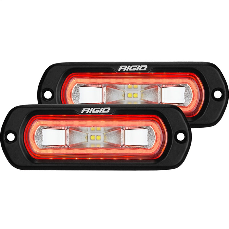Load image into Gallery viewer, Rigid Industries SR-L Series Flush Mount LED Spreader Pair w/ Red Halo - Universal

