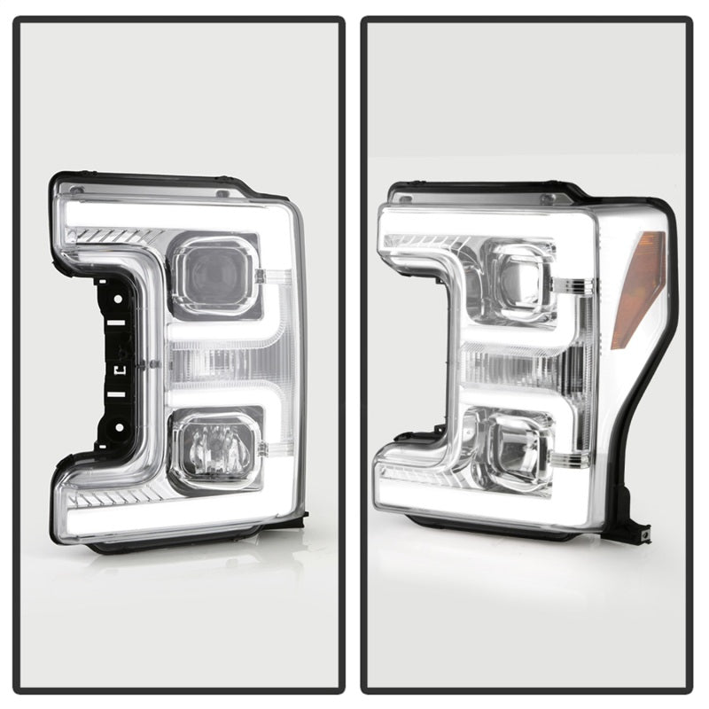 Load image into Gallery viewer, Spyder 17-18 Ford F250/F350/F450 Halogen Model Only -White Light Bar- Chrome- PRO-YD-FS17HALSI-C
