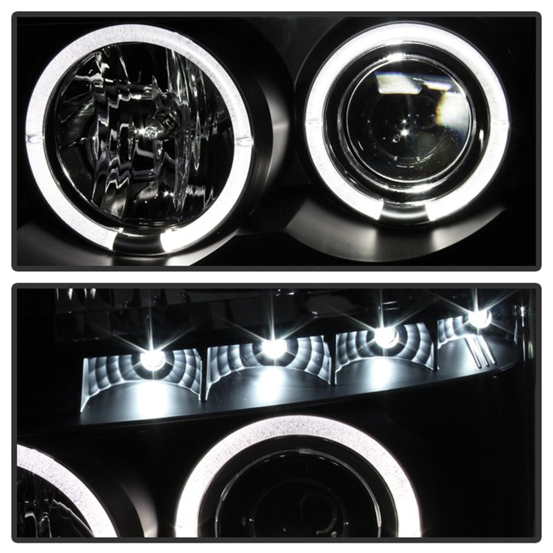Load image into Gallery viewer, Spyder Nissan Titan 04-14/Armada 04-07 Projector Headlights LED Halo LED Blk PRO-YD-NTI04-HL-BK
