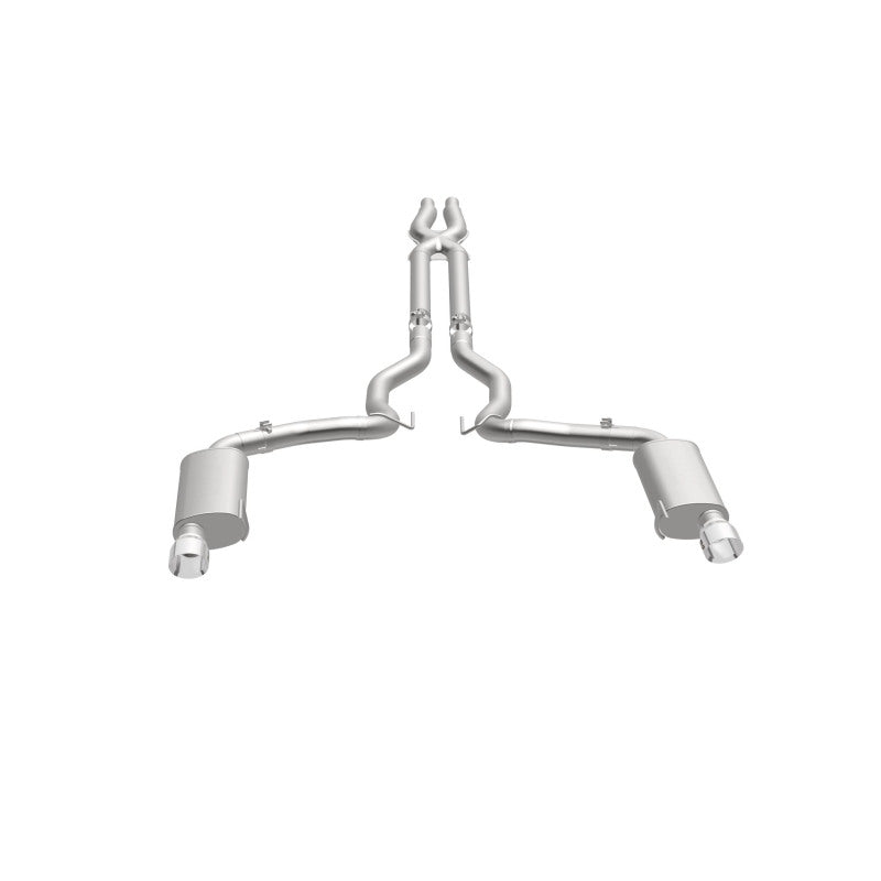 Load image into Gallery viewer, MagnaFlow Cat Back, SS, 3in, Street, Dual Split Polished 4.5in Tips 2015 Ford Mustang GT V8 5.0L
