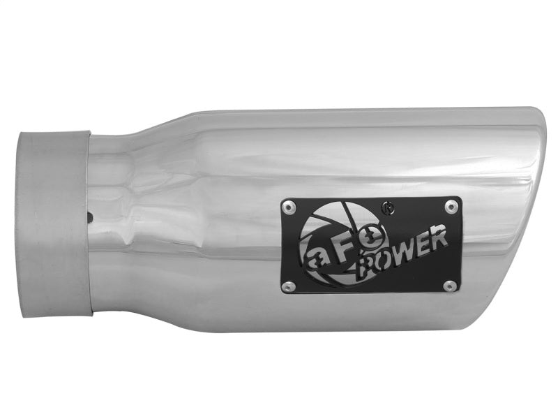 Load image into Gallery viewer, aFe MACH Force-Xp 3in Inlet x 4in Outlet x 9in Length 304 Stainless Steel Exhaust Tip Polished
