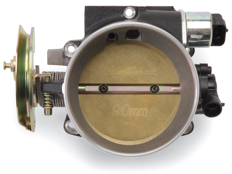 Load image into Gallery viewer, Edelbrock Throttle Body Victor Universal LS1 90mm Black Mini Texture Powder Coating
