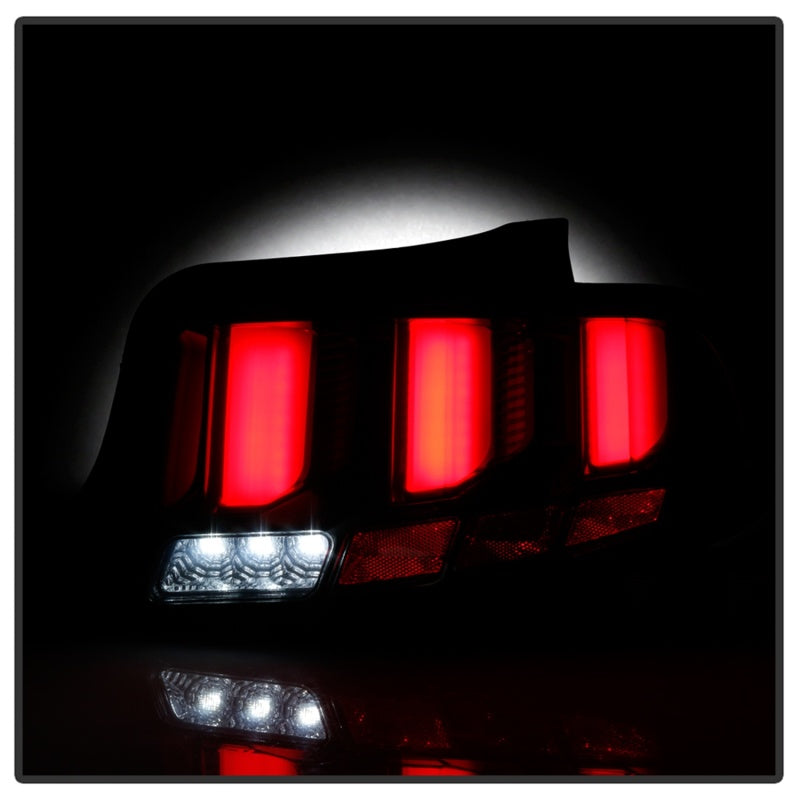 Load image into Gallery viewer, Spyder 10-12 Ford Mustang Light Bar Seq Turn Signal LED Tail Lights - Smoke ALT-YD-FM10-LED-SM
