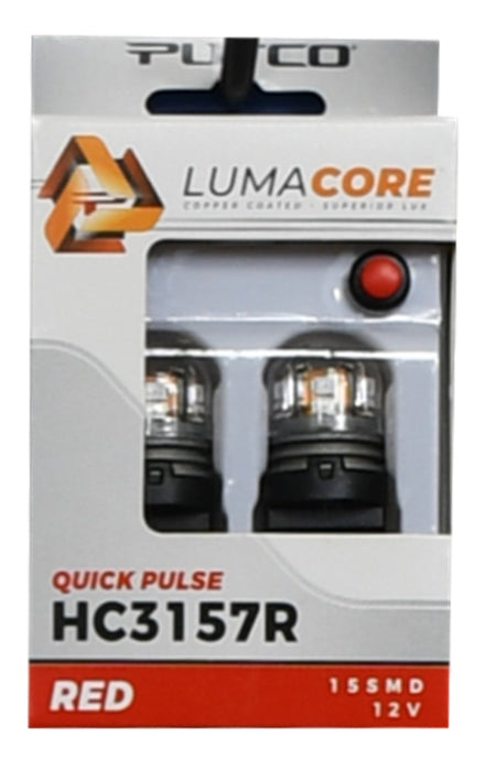 Putco LumaCore 3157 Red - Pair (x3 Strobe w/ Bright Stop)