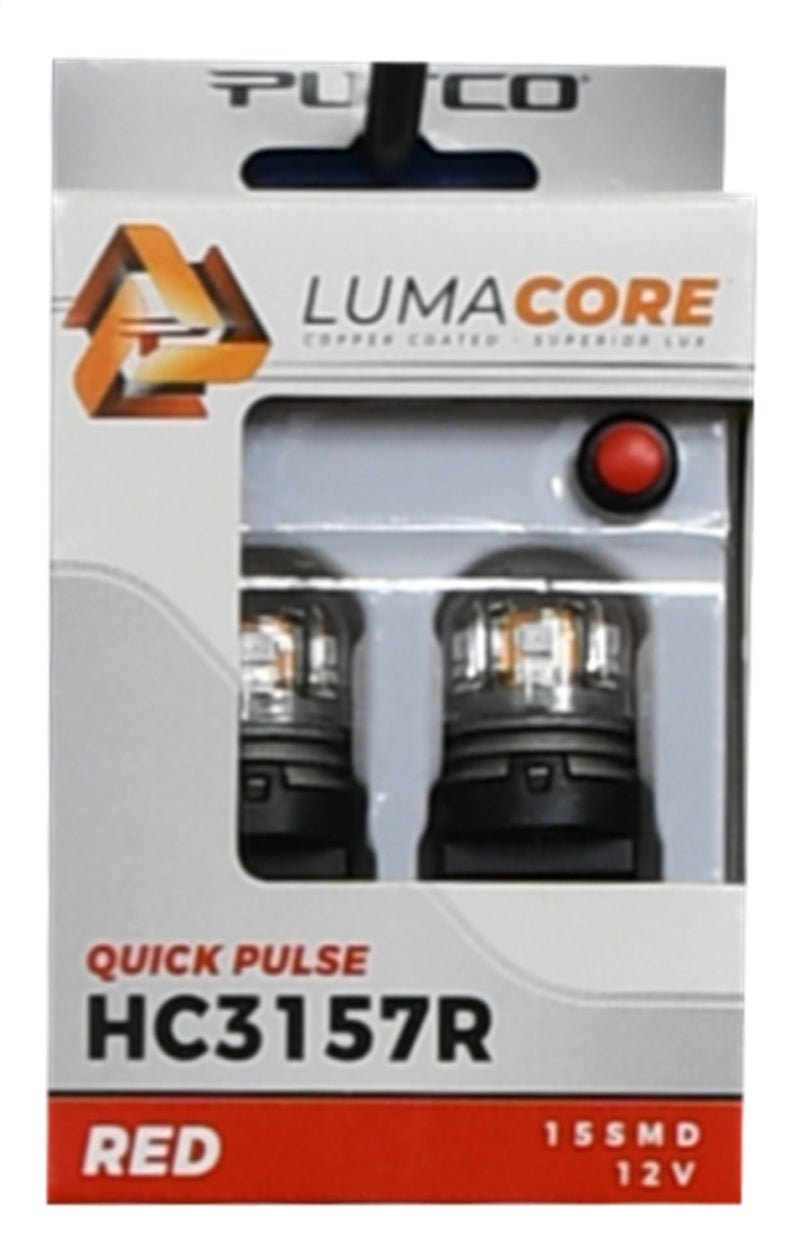 Load image into Gallery viewer, Putco LumaCore 3157 Red - Pair (x3 Strobe w/ Bright Stop)
