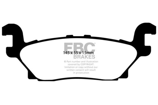 EBC 05-07 Hummer H3 3.5 Greenstuff Rear Brake Pads