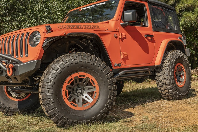 Load image into Gallery viewer, Rugged Ridge RRC Rocker Guards 18-20 Jeep Wrangler JL 2 Door
