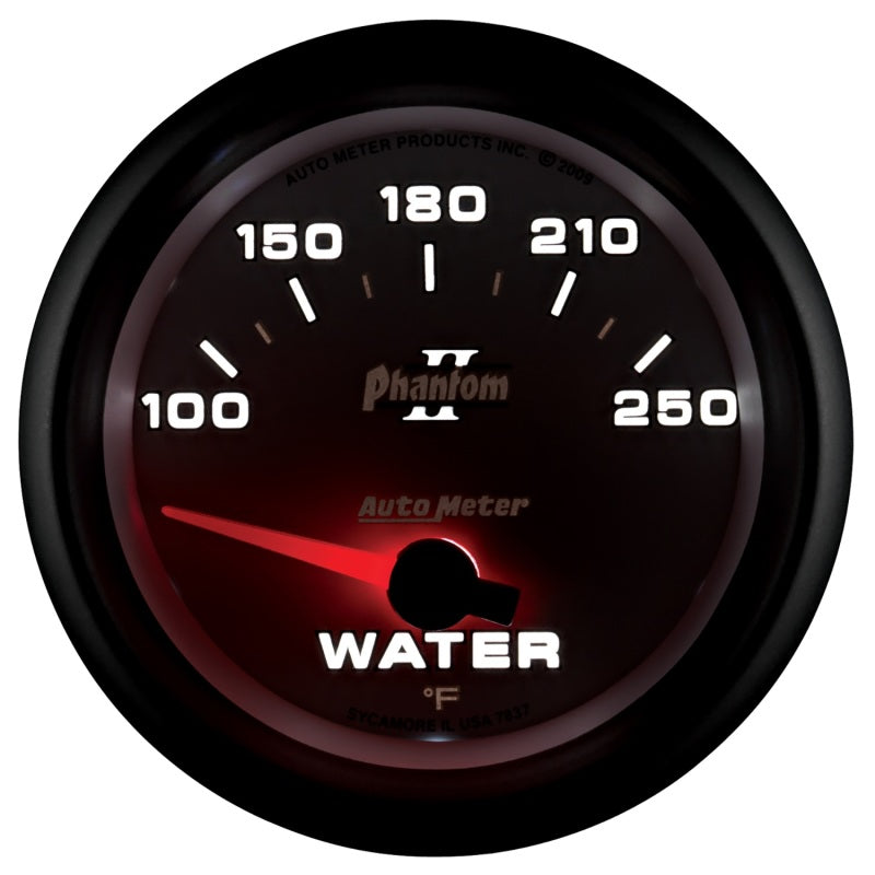Load image into Gallery viewer, Autometer Phantom II 2-5/8in 100-250 Degrees F Electrical Water Temperature Gauge
