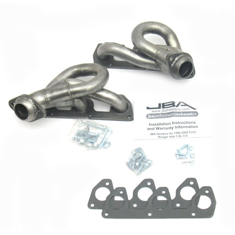 Load image into Gallery viewer, JBA 02-08 Ford Ranger 3.0L V6 w/o EGR 1-1/2in Primary Raw 409SS Cat4Ward Header
