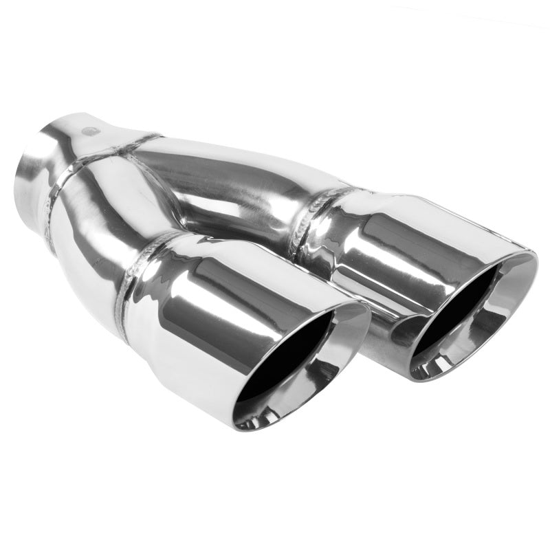 Load image into Gallery viewer, MagnaFlow Double Wall 3in Dual Round Polished Tip 2.25in Inlet
