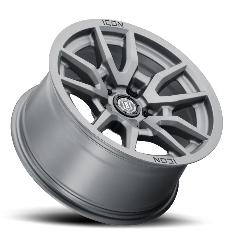 Load image into Gallery viewer, ICON Vector 5 17x8.5 5x5 -6mm Offset 4.5in BS 71.5mm Bore Titanium Wheel
