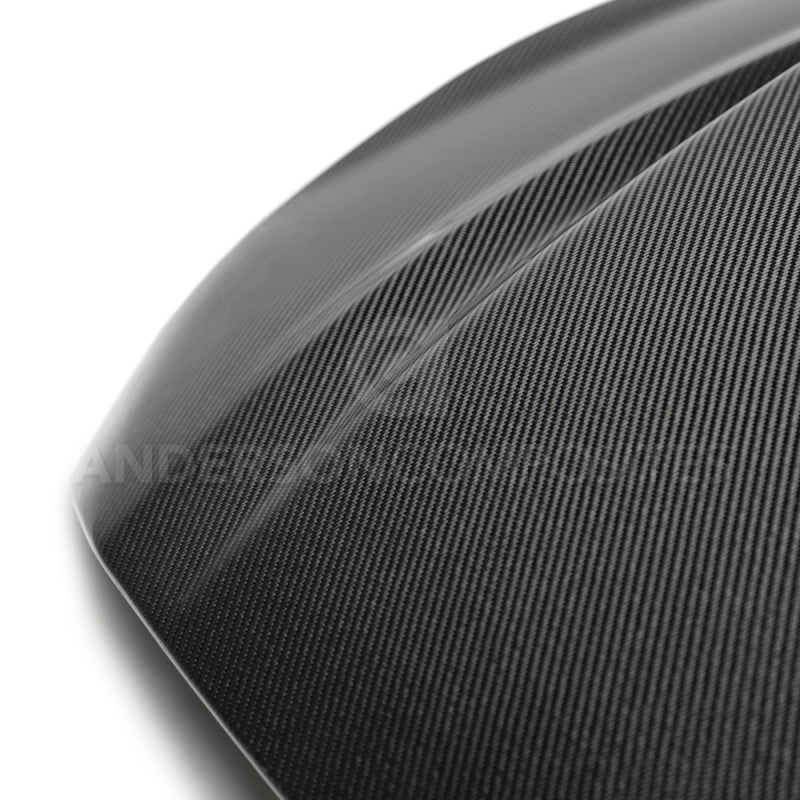 Load image into Gallery viewer, Anderson Composites 2018 Ford Mustang Double Sided Type-CJ 4in Carbon Fiber Cowl Hood
