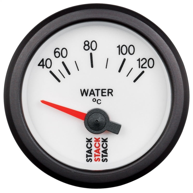Load image into Gallery viewer, Autometer Stack 52mm 40-120 Deg C M10 Male Electric Water Temp Gauge - White

