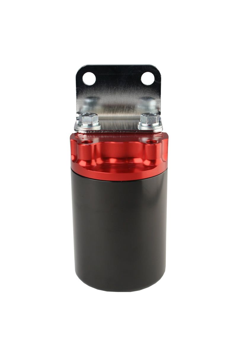 Load image into Gallery viewer, Aeromotive SS Series Billet Canister Style Fuel Filter Anodized Black/Red - 10 Micron Fabric Element
