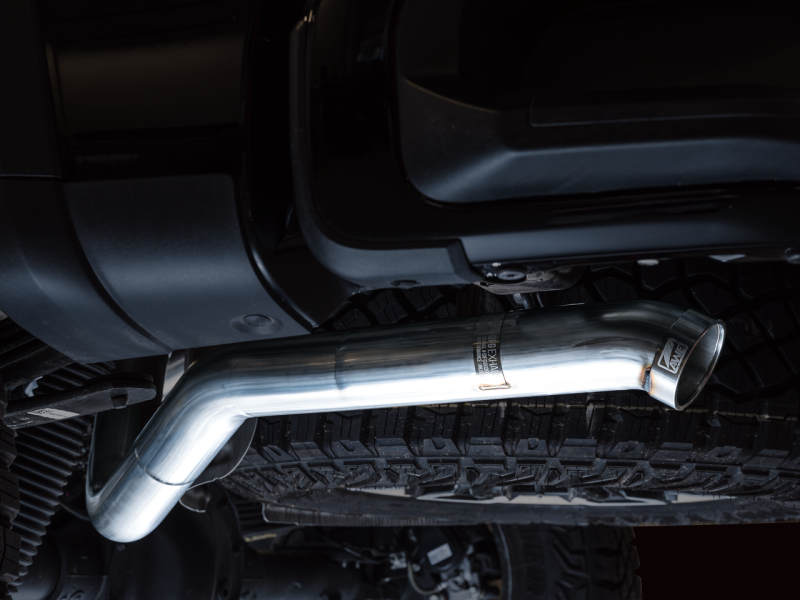 Load image into Gallery viewer, AWE Tuning 22-23 GMC Sierra 1500 AT4X 6.2L 0FG Catback Split Dual (Flat Bumper) - Bashguard(No Tips)
