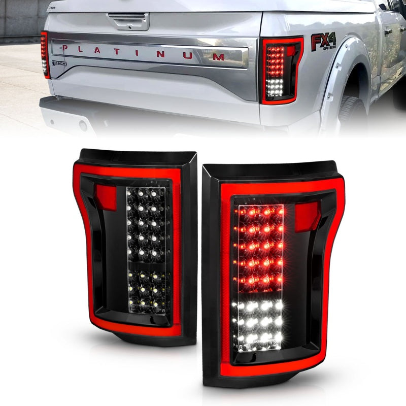 Load image into Gallery viewer, ANZO 2015-2016 Ford F-150 LED Taillights Black
