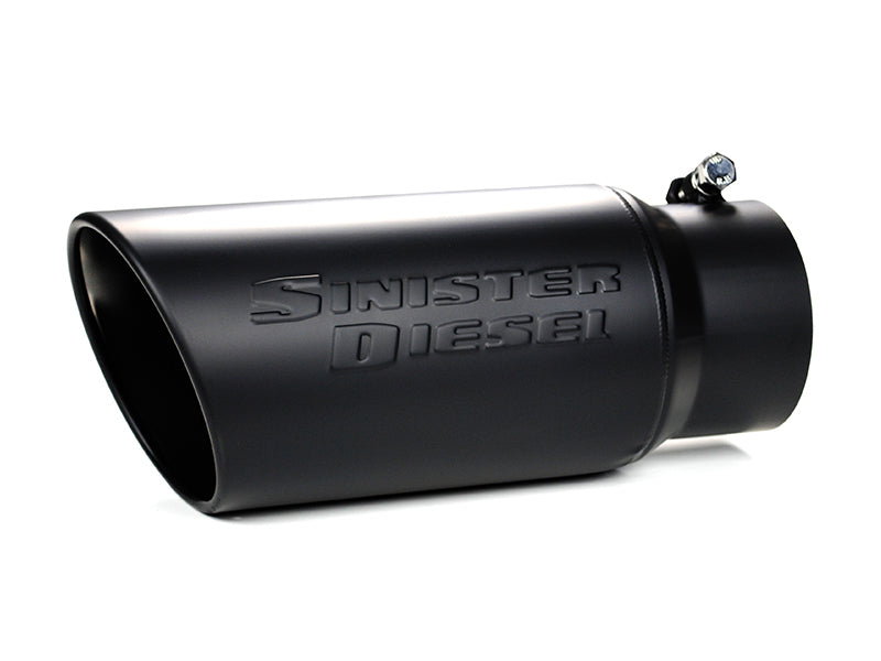 Load image into Gallery viewer, Sinister Diesel Universal Black Ceramic Coated Stainless Steel Exhaust Tip (4in to 5in)

