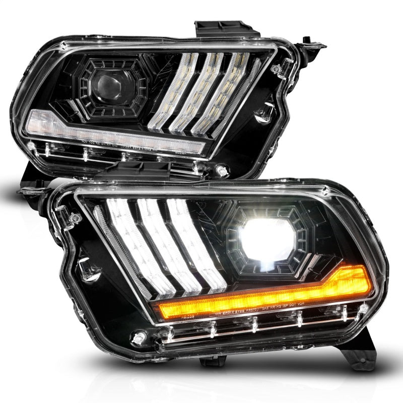 Load image into Gallery viewer, ANZO 10-14 Ford Mustang LED Projector Headlights w/Sequential Light Tube (NON HID Compatible)
