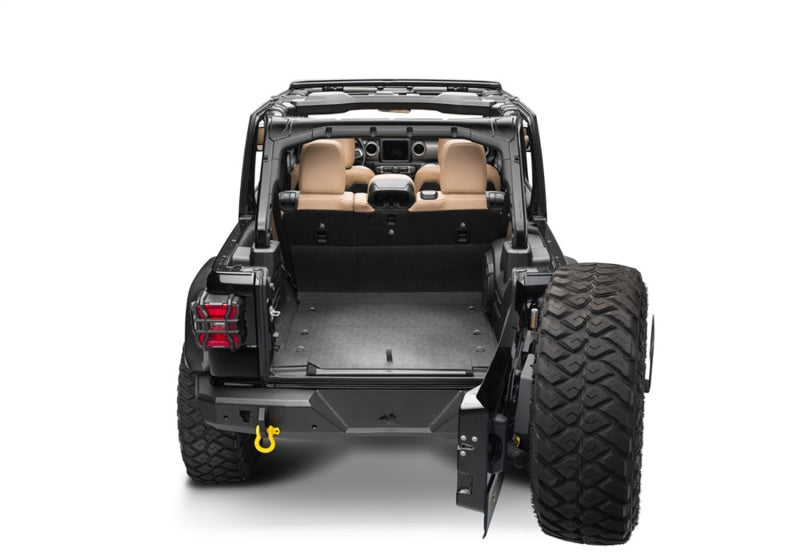 Load image into Gallery viewer, BedRug 18-23 Jeep Wrangler JL BedTred 4 Door 6 PC Rear Kit w/ Gap Hider
