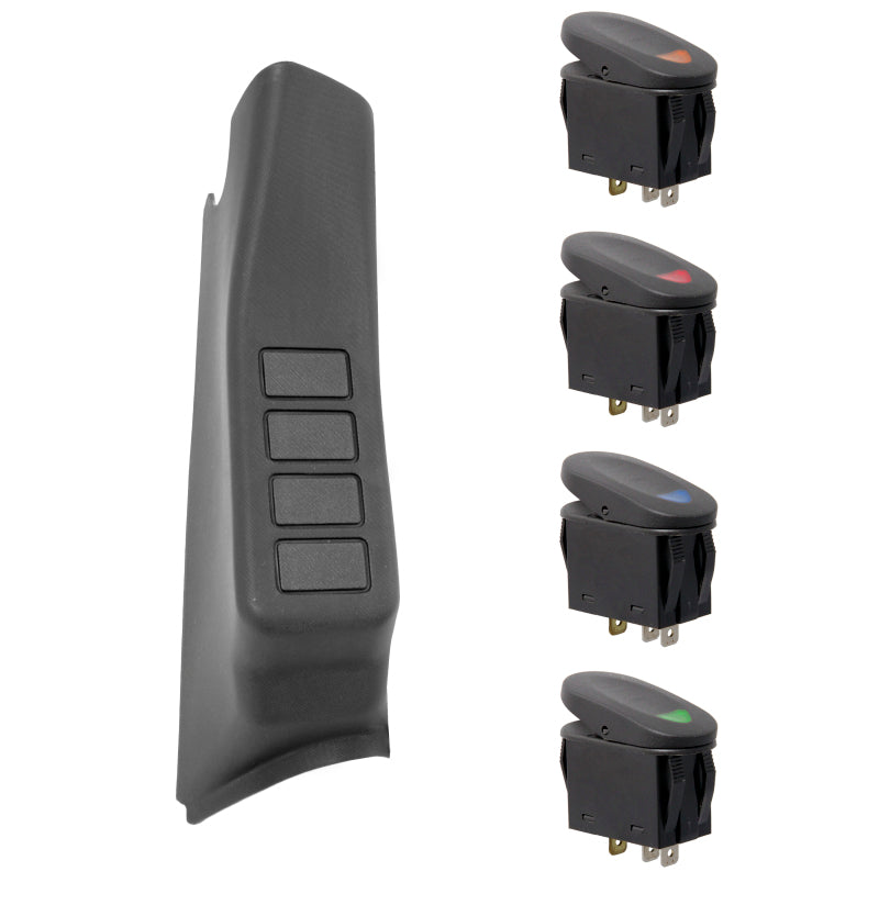 Load image into Gallery viewer, Rugged Ridge A-Pillar 4 Switch Pod Black RHD 11-18 Jeep Wrangler JK
