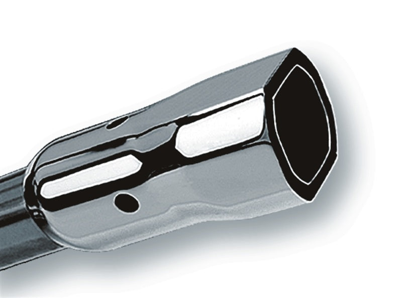 Load image into Gallery viewer, Borla 2.25in Inlet 3.38in x 3.0in Square Angle Cut Phantom x 6.5in Long Universal Exhaust Tips
