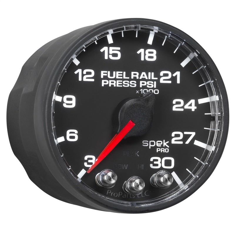 Load image into Gallery viewer, Autometer Spek-Pro Gauge Rail Press 2 1/16in 30Kpsi Stepper Motor W/Peak &amp; Warn Blk/Blk
