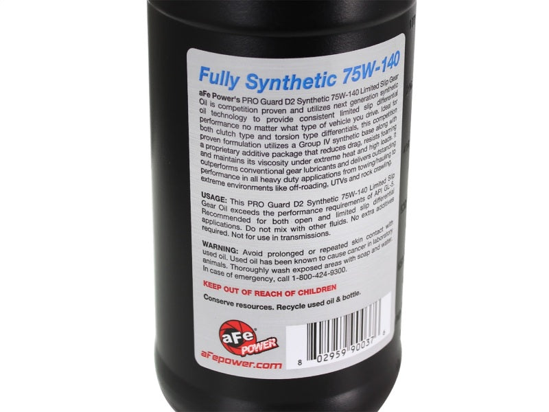 Load image into Gallery viewer, aFe Pro Guard D2 Synthetic Gear Oil, 75W140 1 Quart
