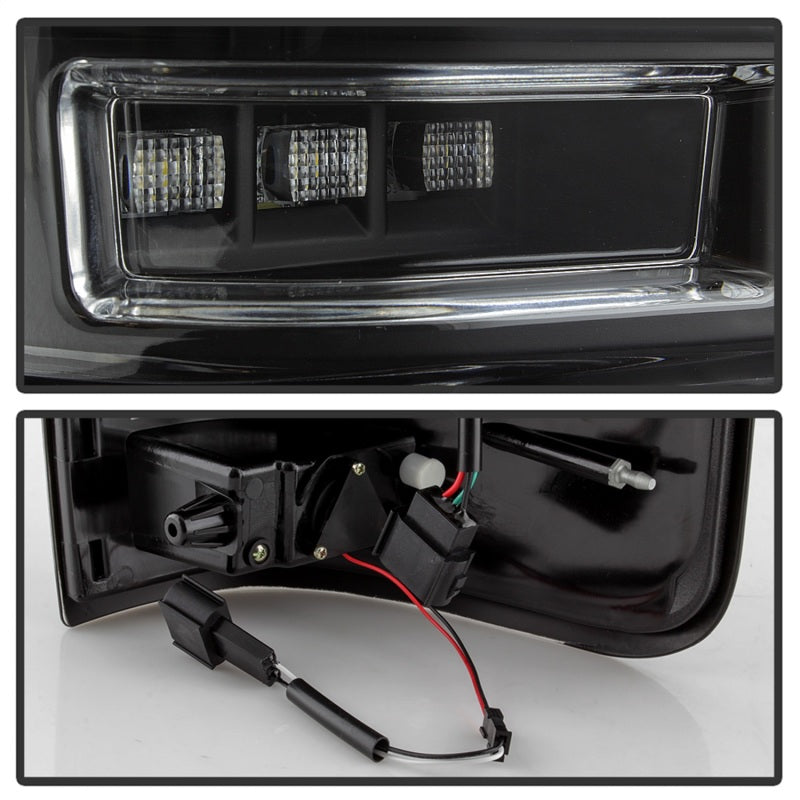 Load image into Gallery viewer, Spyder 04-08 Ford F-150 Projector Tail Lights - Light Bar DRL LED - Black ALT-YD-FF15004V2-LBLED-BK
