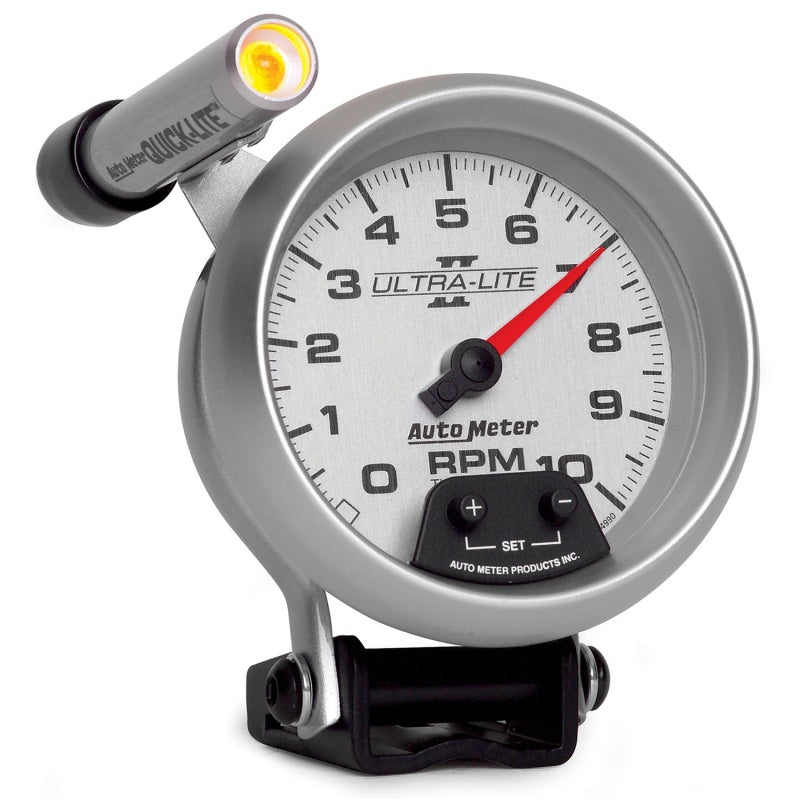 Load image into Gallery viewer, Autometer Ultra-Lite II 3-3/4in 10000 RPM Pedestal Mount Mini-Monster Tachometer
