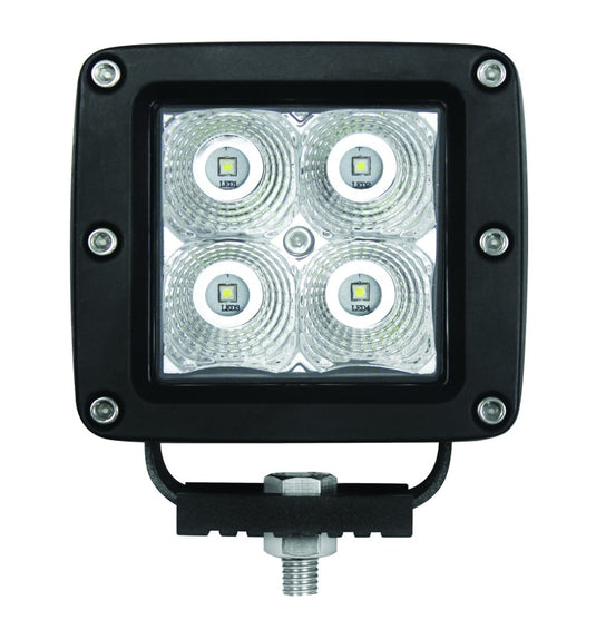 Hella HVF Cube 4 LED Off Road Kit - 3.1in 12W Spot Beam