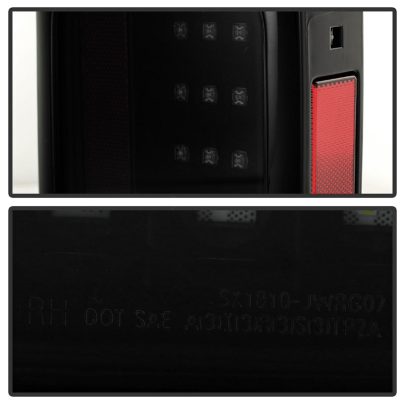 Load image into Gallery viewer, Spyder Jeep Wrangler 07-15 LED Tail Lights Black Smoke ALT-YD-JWA07-LED-BSM
