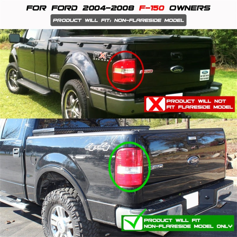 Load image into Gallery viewer, xTune Ford F150 Styleside 04-08 LED Tail Lights Red Clear ALT-ON-FF15004-LED-RC
