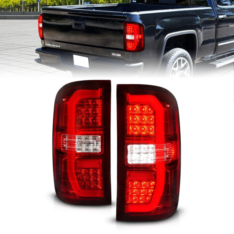 Load image into Gallery viewer, ANZO 14-18 GMC Sierra 1500 LED Taillights Red/Clear
