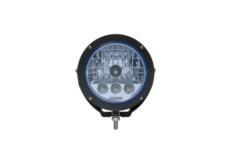 Load image into Gallery viewer, Putco HID Off Road Lamp w/3 LED DayTime Running Lights - 6in Black Housing w/ Blue Tinted Lens
