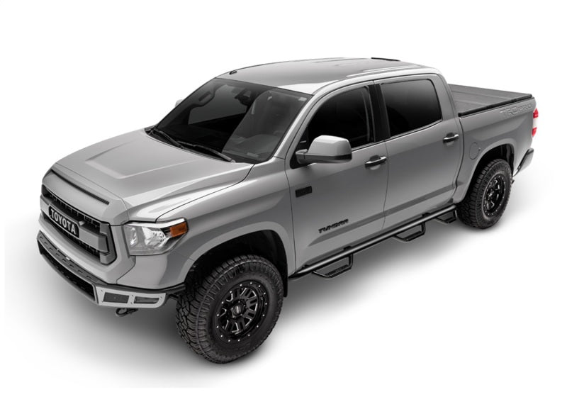Load image into Gallery viewer, N-Fab Nerf Step 01-06 Chevy-GMC 1500/2500/3500 Crew Cab 8ft Bed - Gloss Black - Bed Access - 3in
