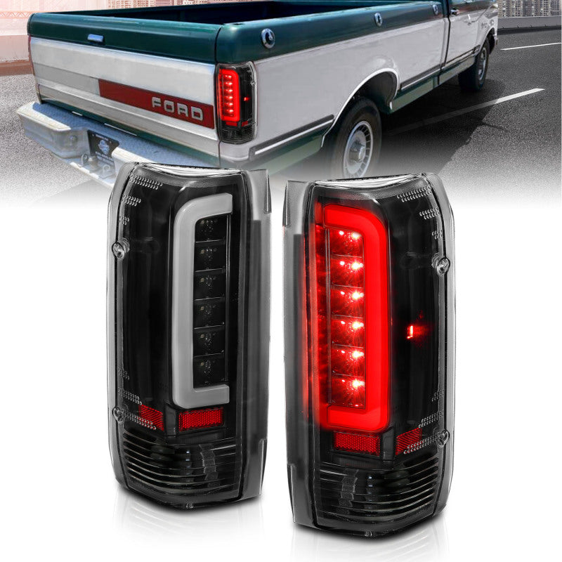 Load image into Gallery viewer, ANZO 1987-1996 Ford F-150 LED Taillights Black Housing Clear Lens (Pair)
