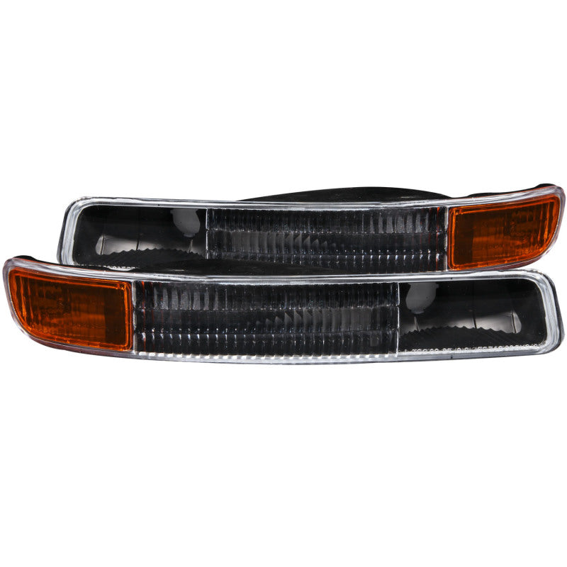 Load image into Gallery viewer, ANZO 1999-2006 Gmc Sierra 1500 Euro Parking Lights Black w/ Amber Reflector
