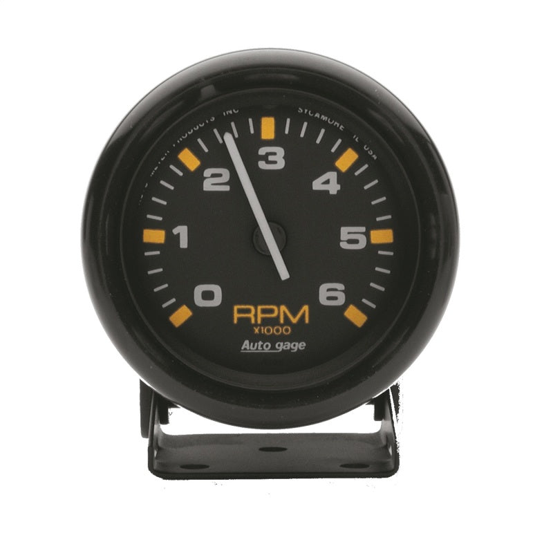 Load image into Gallery viewer, Autometer Autogage 2-3/4in Black 6,000 RPM Pedestal Mount Mini Tachometer
