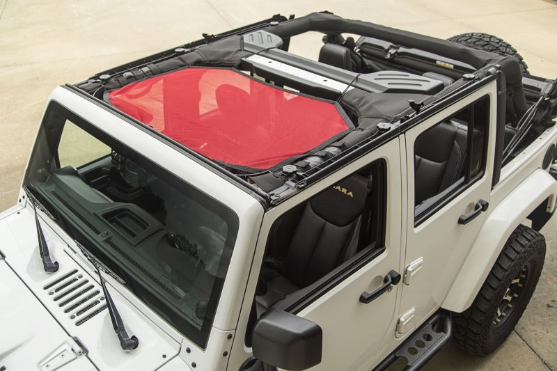 Load image into Gallery viewer, Rugged Ridge Eclipse Sun Shade Front Red 07-18 Jeep Wrangler

