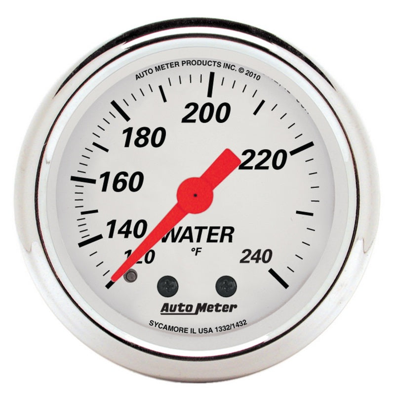 Load image into Gallery viewer, AutoMeter Gauge Water Temp 2-1/16in. 120-240 Deg. F Mech Arctic White
