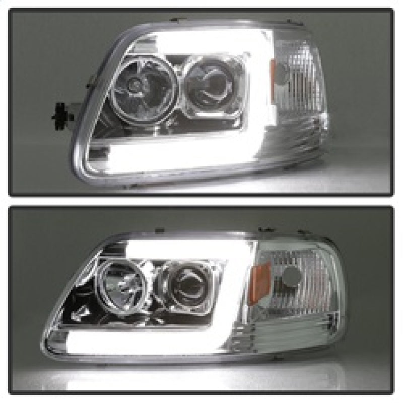 Load image into Gallery viewer, Spyder 97-03 Ford F-150 (After 6/1997) V2 Proj Headlights DRL LED - Chrm (PRO-YD-FF15097V2-LB-C)
