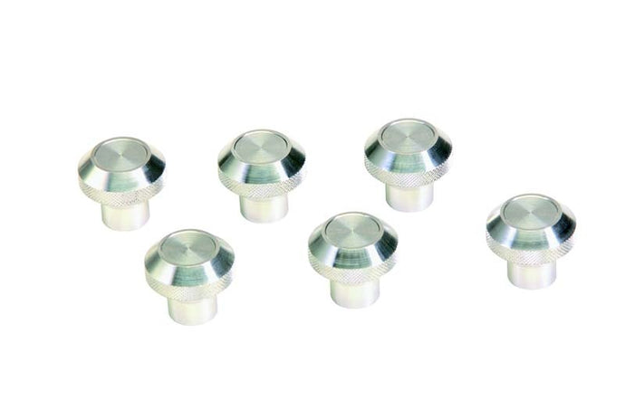 Kentrol 76-86 Jeep CJ Interior Knob Set 6 Pieces - Polished Silver