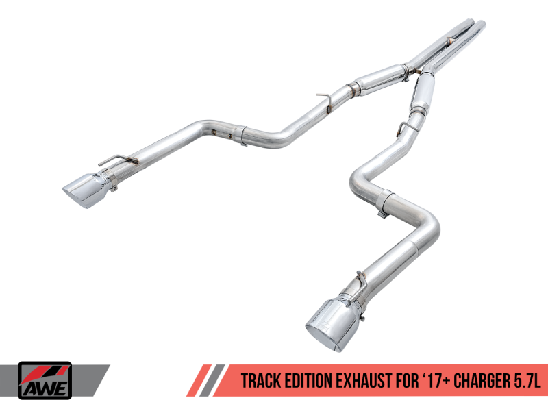 Load image into Gallery viewer, AWE Tuning 2017+ Dodge Charger 5.7L Track Edition Exhaust - Diamond Black Tips
