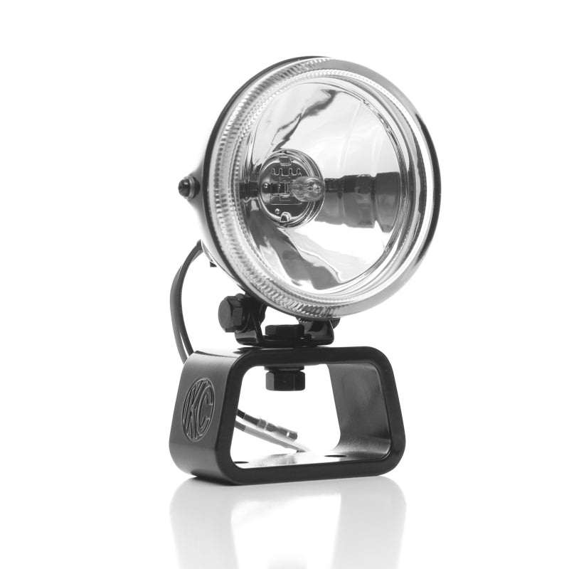 Load image into Gallery viewer, KC HiLiTES Rally 400 4in. Round Halogen Light 55w Spread Beam (Pair Pack System) - Black
