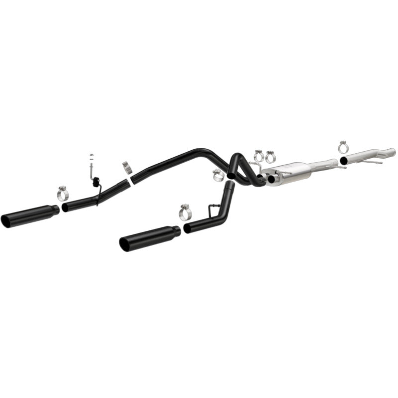 Load image into Gallery viewer, MagnaFlow SYS Cat-Back 3.5in Black Dual Split Rear Tips 10-13 Chevy Silverado / GMC Sierra 5.3L
